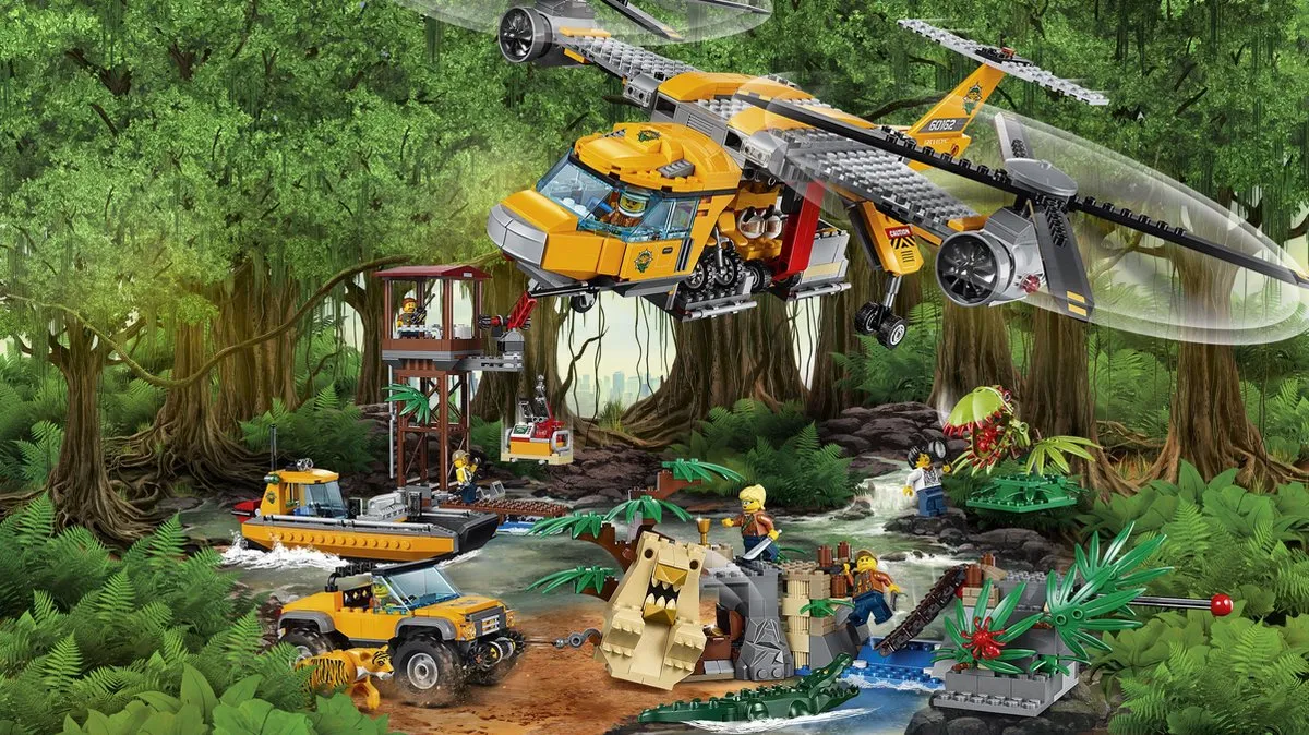 LEGO City Jungle Helikopterdropping 60162 - 1250 Stukken