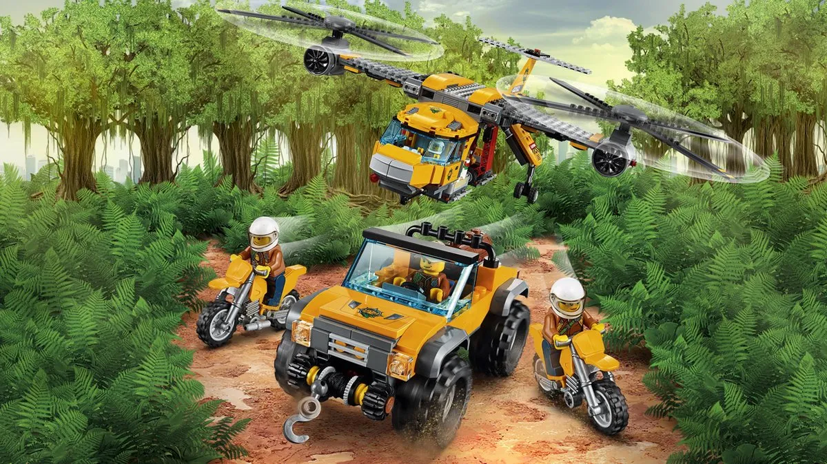 LEGO City Jungle Helikopterdropping 60162 - 1250 Stukken
