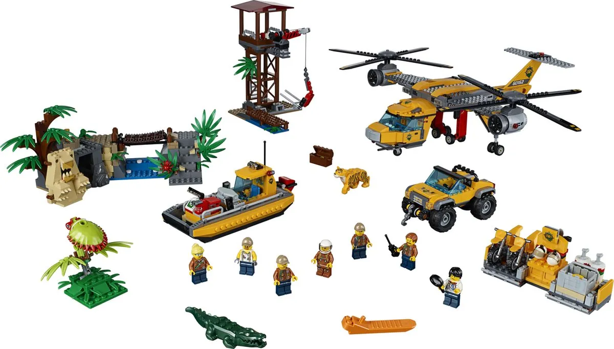LEGO City Jungle Helikopterdropping 60162 - 1250 Stukken