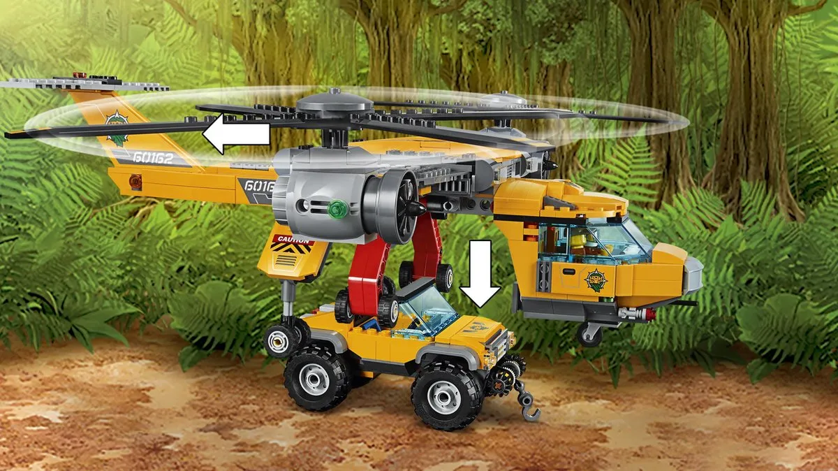 LEGO City Jungle Helikopterdropping 60162 - 1250 Stukken