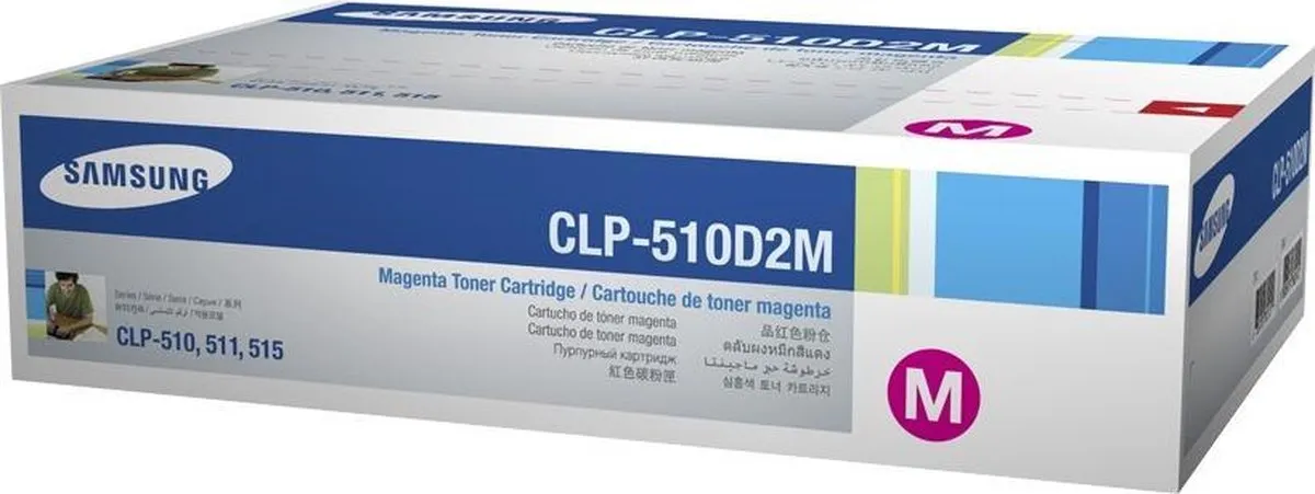 Samsung CLP-510D2M Tonercartridge - Magenta - 2000 pagina's