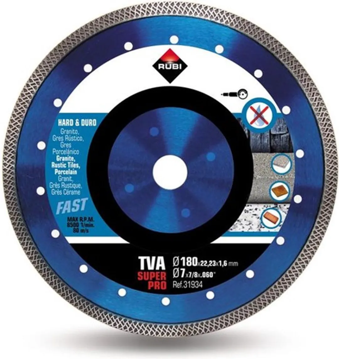 Rubi Diamantschijf 180mm TVA Turbot Viper 22,2mm
