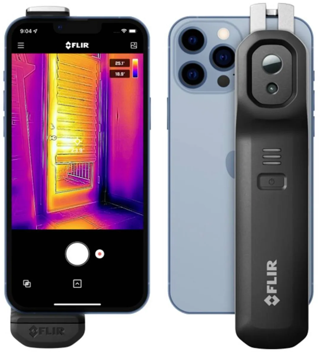 FLIR Edge Smartphone Warmtebeeldcamera 80x60 - tot 120°C - Zwart