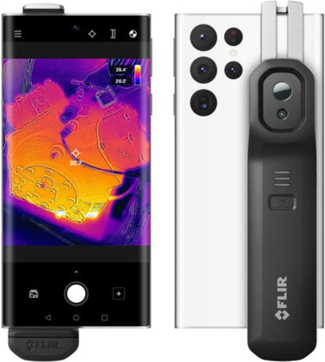 FLIR Edge Smartphone Warmtebeeldcamera 80x60 - tot 120°C - Zwart