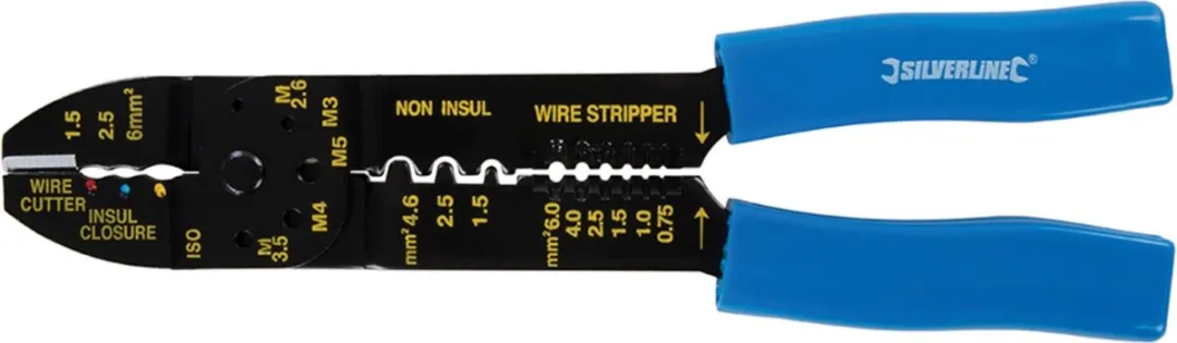 Silverline Krimp- en striptang 230mm - met draadsnijder - afbeelding 6 van 6
