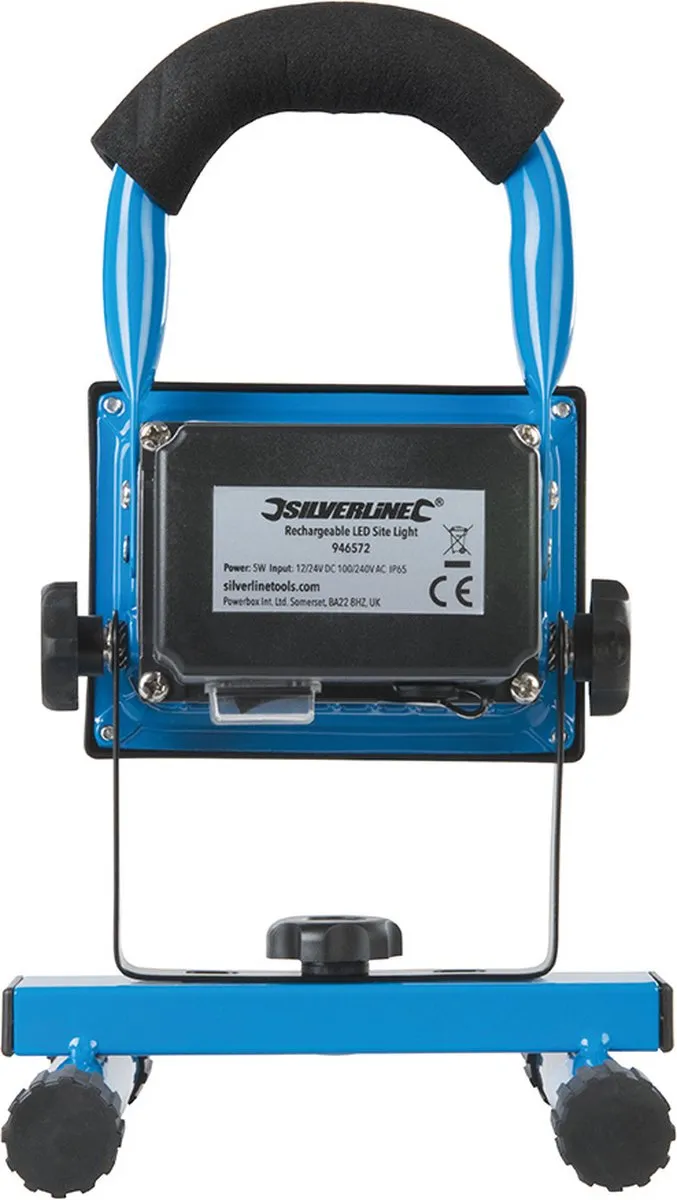 Silverline Oplaadbare LED Werklamp 5W - Zwart/Blauw
