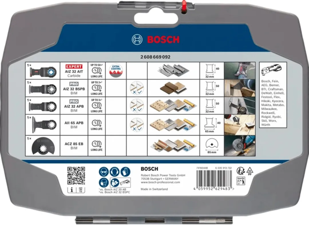 Bosch Professional Snijbladenset 5 Stuks - Oscillerend