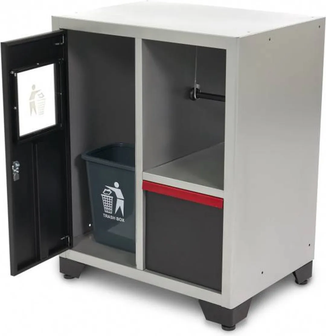 HBM Deluxe Afvalbak en Papierhouder 4 Lades - Grijs