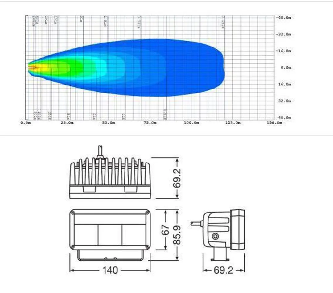 Osram LEDDL102-WD LED Verstraler 30W 2000lm - IP67 - Transparent