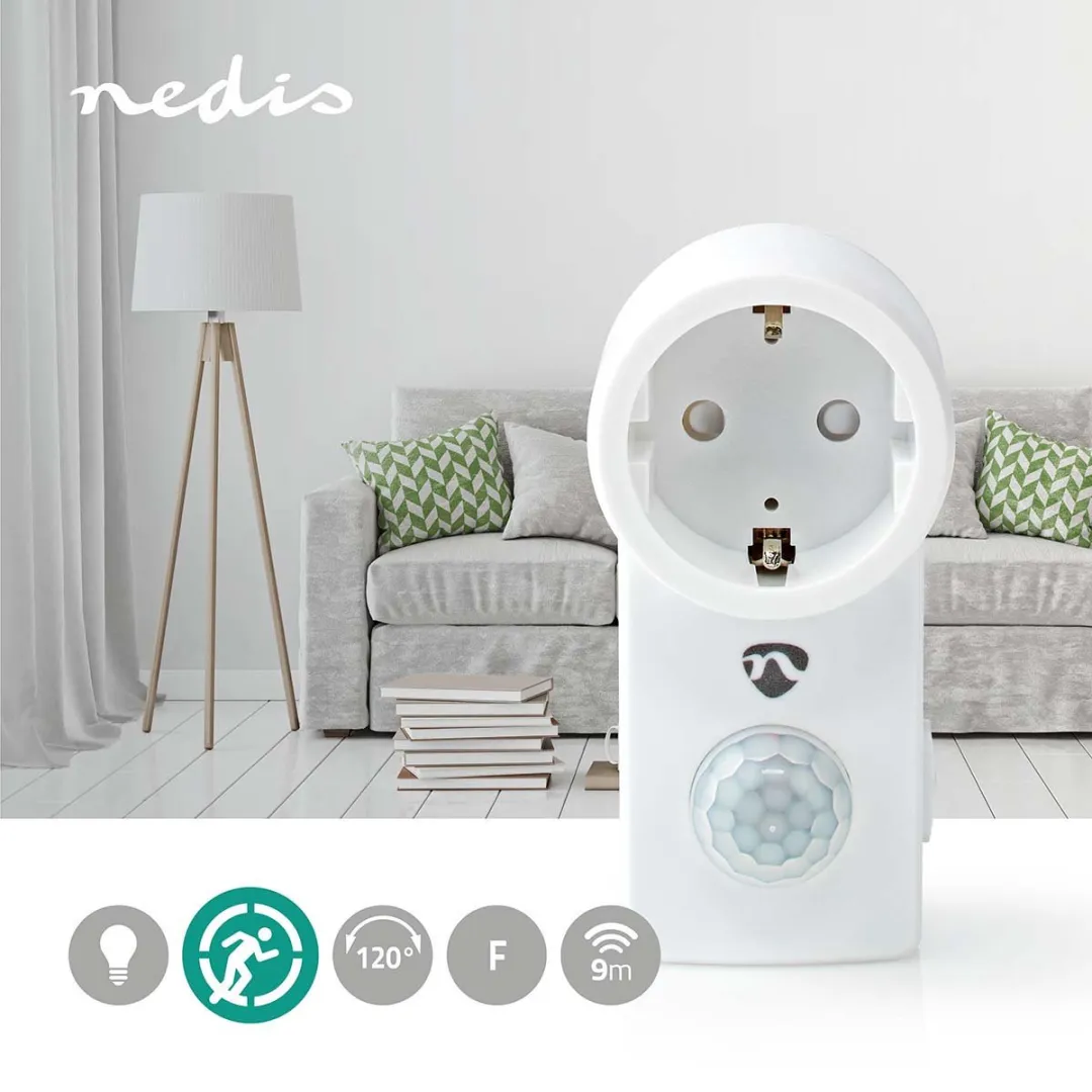 Nedis Bewegingsdetector PIRWI10WT - Binnenshuis - 300W - 120° - Wit