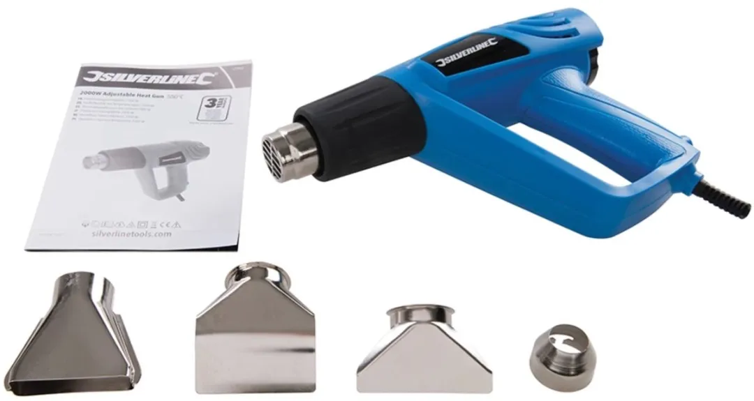Silverline Heteluchtpistool 2000W - 550°C - afbeelding 6 van 6