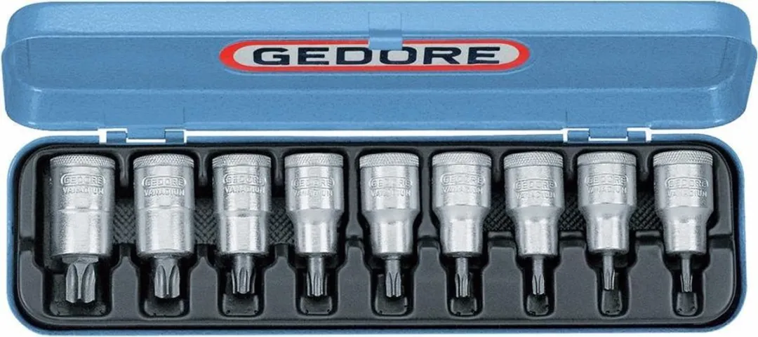 Gedore ITX 19 PM 9-delig Dopsleutelset 1/2" - T20-T60