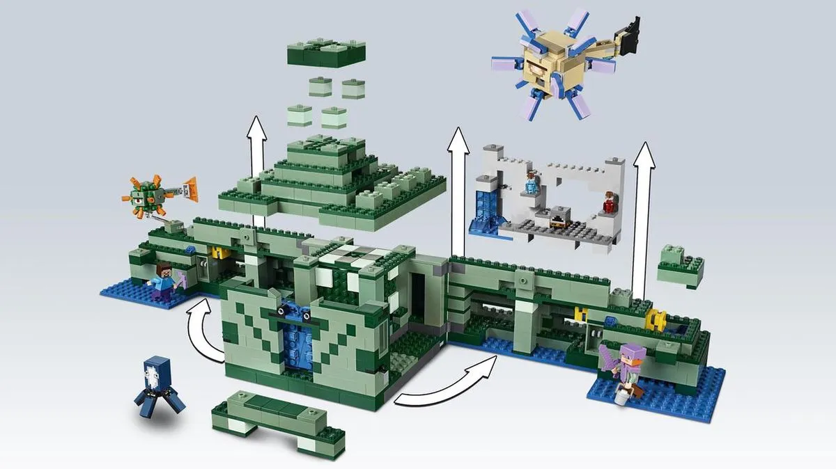LEGO Minecraft Het Oceaanmonument 21136 - 1122 Stukken