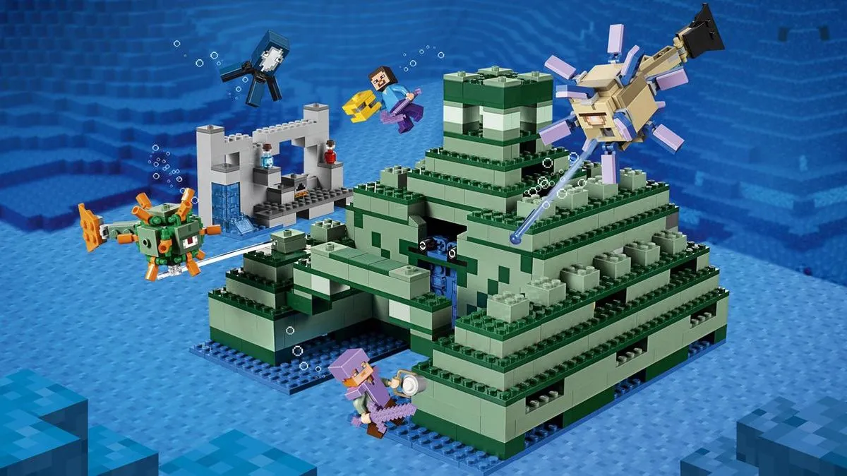 LEGO Minecraft Het Oceaanmonument 21136 - 1122 Stukken