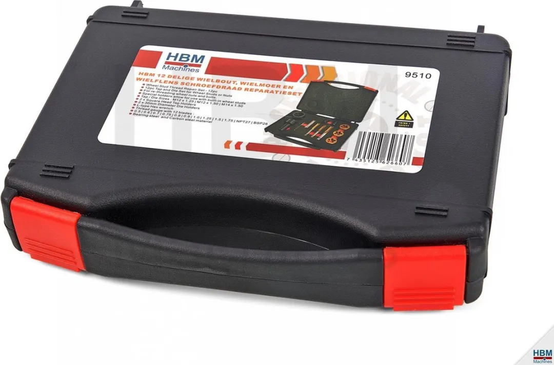 HBM 12-delige Wielbout/Wielflens Reparatieset