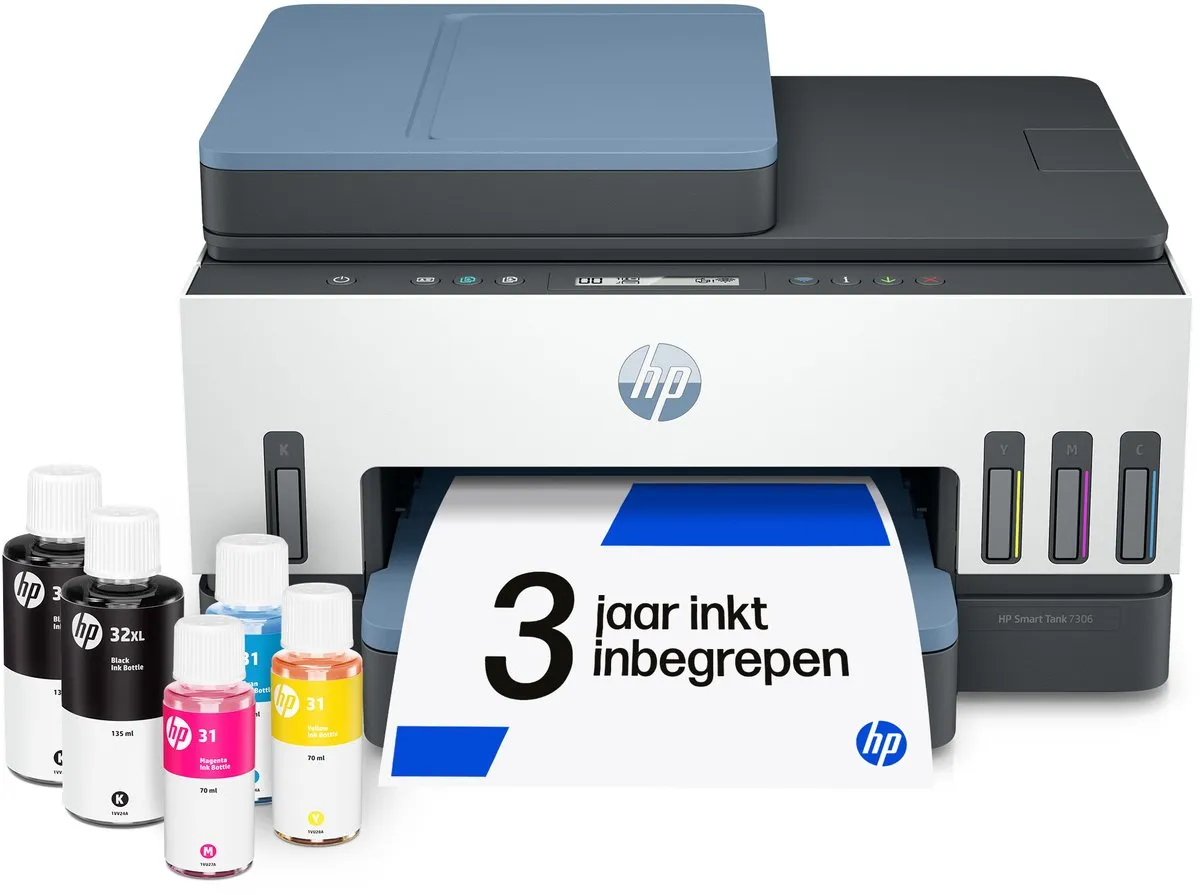 HP Smart Tank 7306 All-in-One Printer - Wit