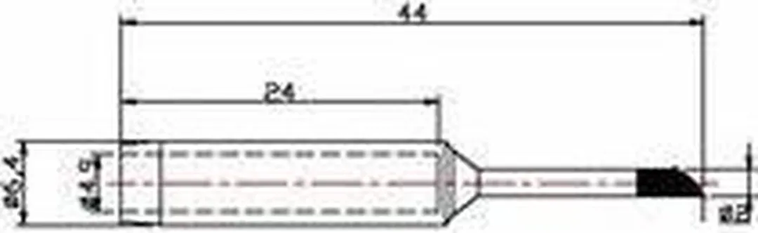TOOLCRAFT TO-6302076 Soldeerpunt 2mm - 45° - 44mm