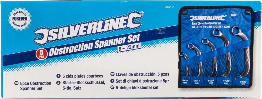 Silverline Bloksleutel 5-delig 8-22mm