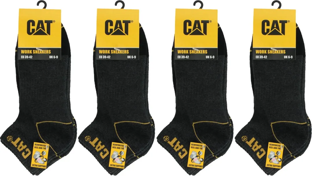 Caterpillar Korte Werksokken Heren - 12 Paar - Grijs - 47-50