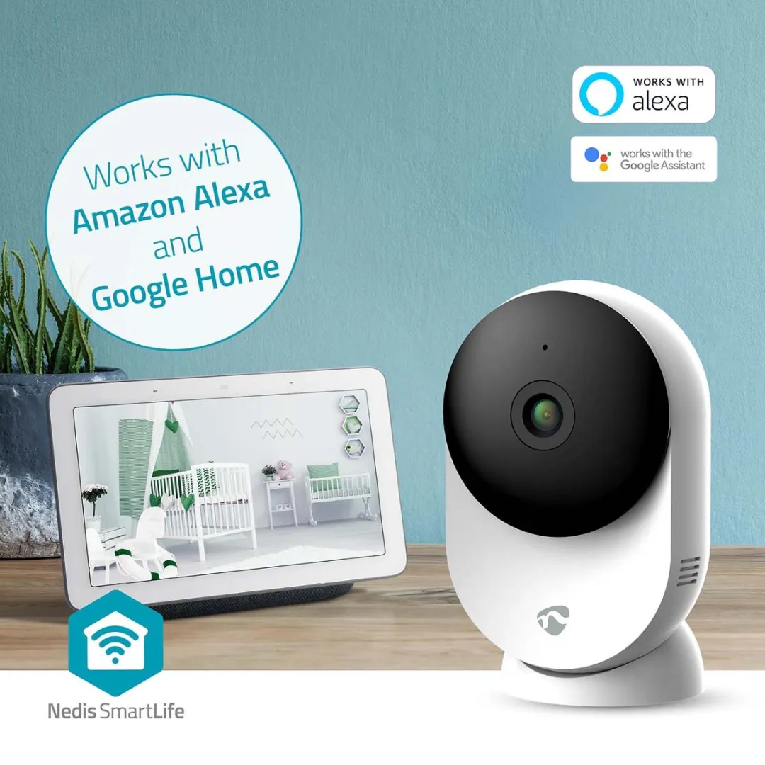 Nedis SmartLife WIFICI12CWT Beveiligingscamera Binnen - 3MP Full HD - Wit