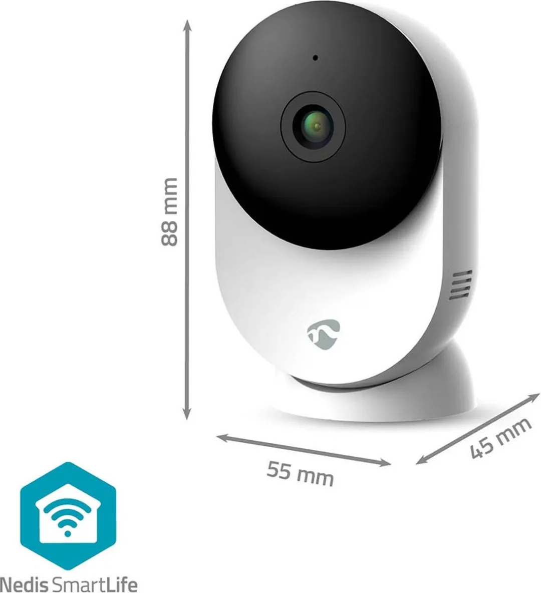 Nedis SmartLife WIFICI12CWT Beveiligingscamera Binnen - 3MP Full HD - Wit - afbeelding 6 van 6