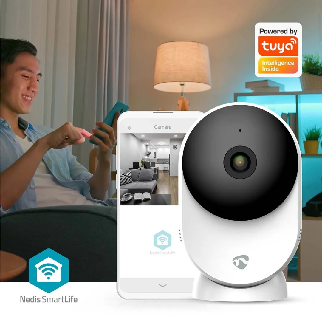 Nedis SmartLife WIFICI12CWT Beveiligingscamera Binnen - 3MP Full HD - Wit