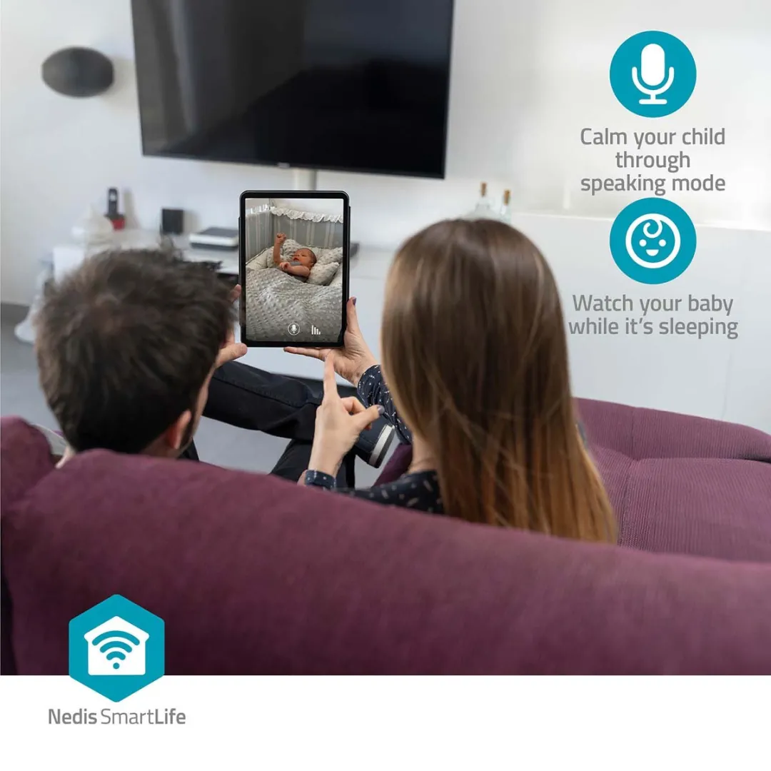 Nedis SmartLife WIFICI12CWT Beveiligingscamera Binnen - 3MP Full HD - Wit
