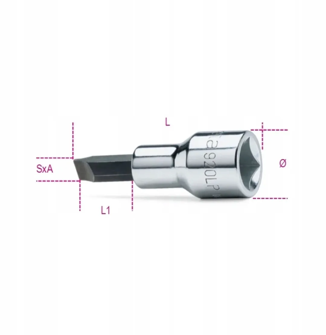 Beta Platte Schroevendraaier Bit 1/2" 1.2x8mm