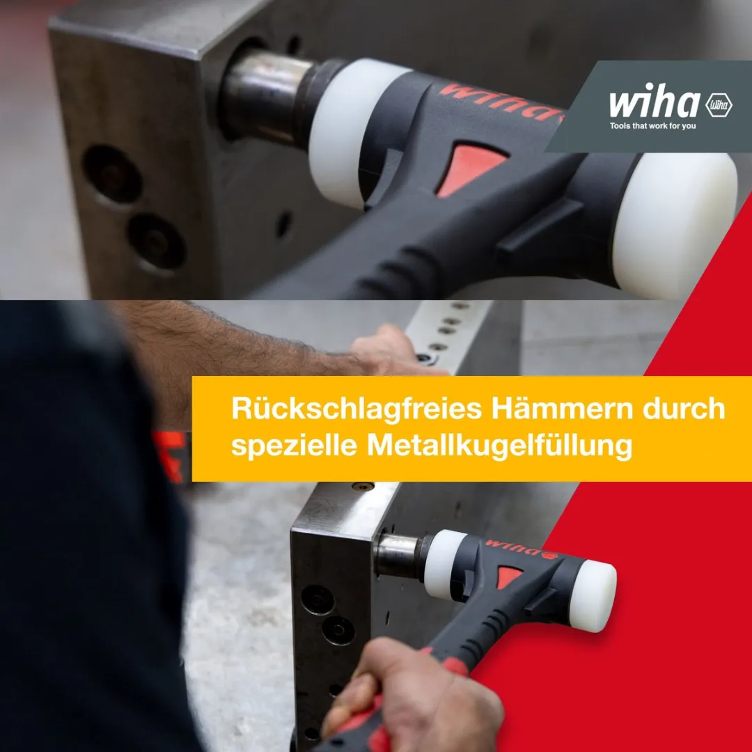 Wiha FibreBuzz SB8041040 Terugslagloze Kunststofhamer - afbeelding 6 van 6