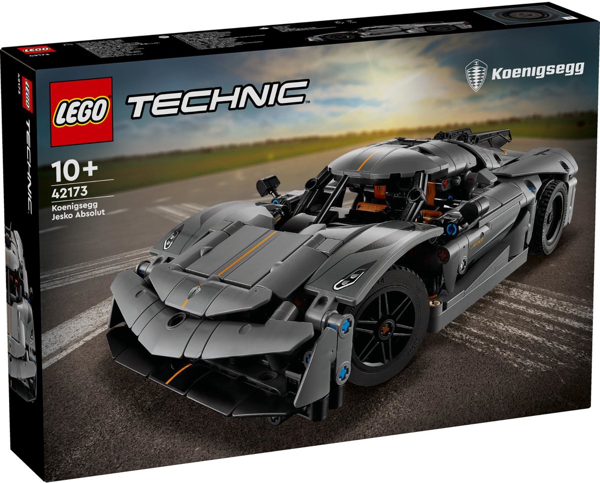 LEGO Technic - Koenigsegg Jesko Absolut grijze hypercar - 42173