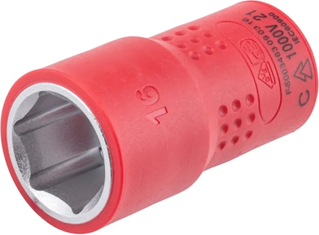 Würth VDE Dopsleutel 3/8" 16mm - 1 Stuk