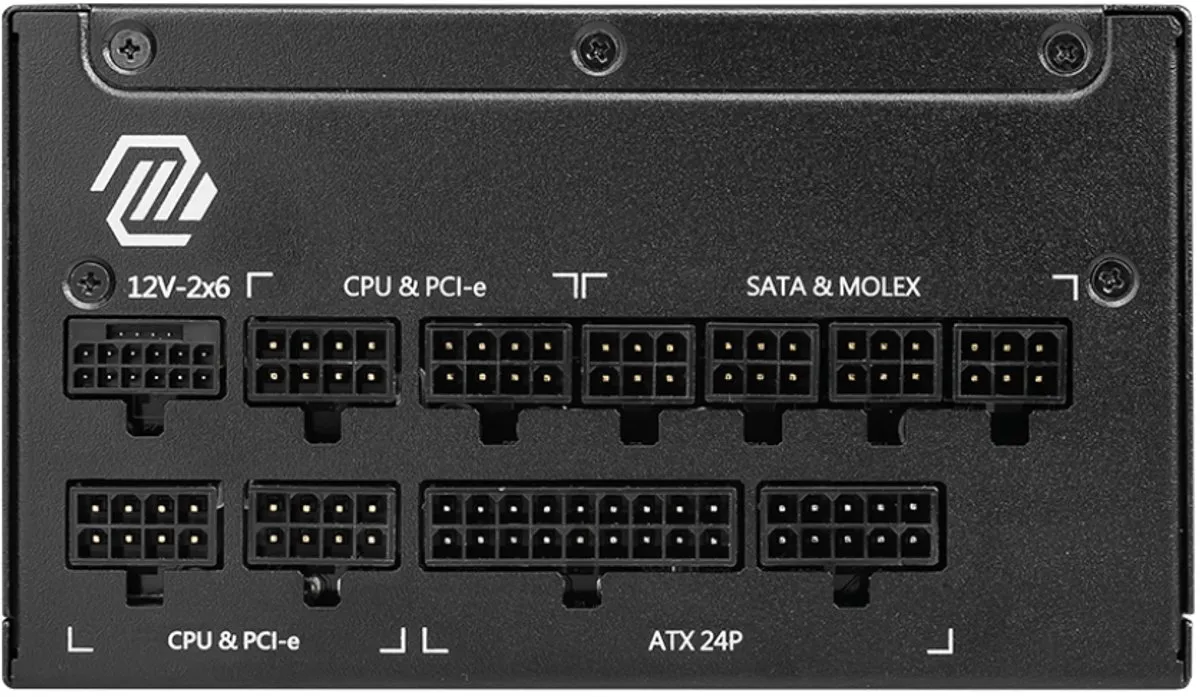MSI MAG A1000GL PCIE5 II Voeding 1000W - Volledig Modulair - Zwart