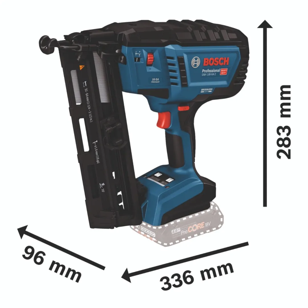 Bosch Professional GNH 18V-64-2 Accu Afwerktacker 16Ga