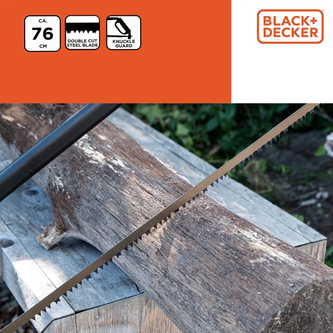 BLACK+DECKER BXGTTO7034 Beugelzaag 30/76cm - Zacht/Zwart-Oranje