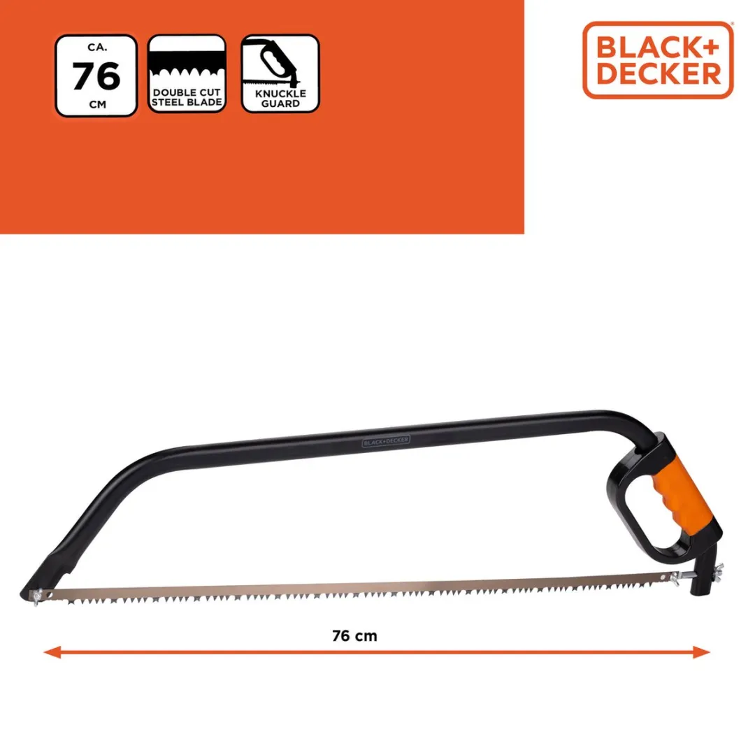 BLACK+DECKER BXGTTO7034 Beugelzaag 30/76cm - Zacht/Zwart-Oranje