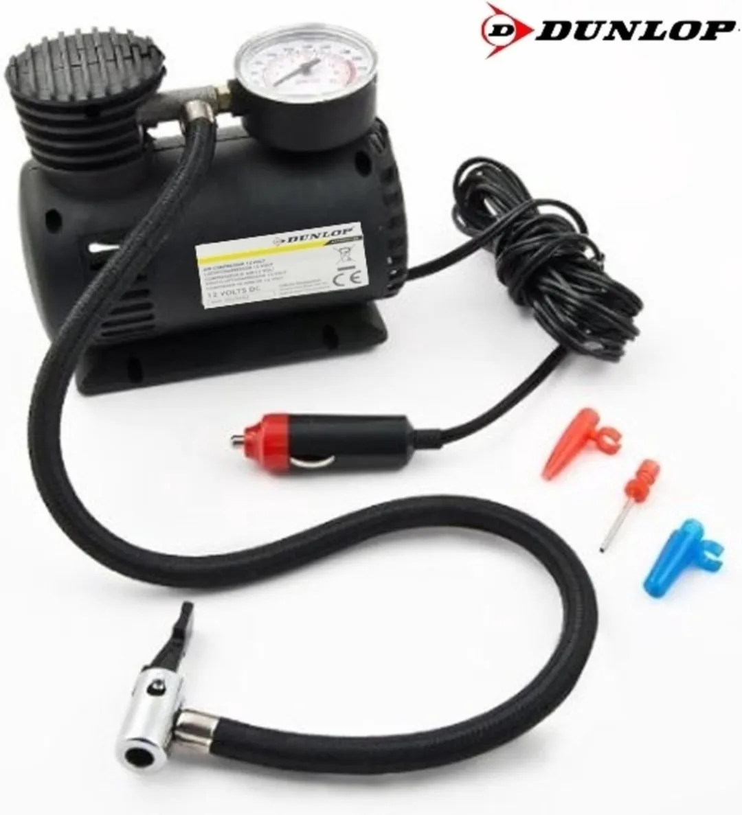 Dunlop 12V Luchtcompressor - Ballen/Banden/Luchtmatras