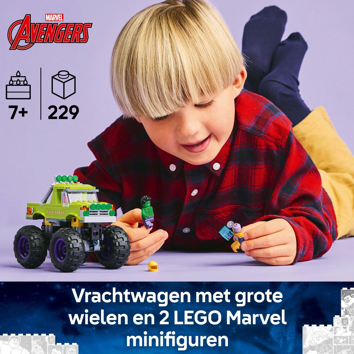 LEGO Marvel De Hulk Truck vs. Thanos - Superhelden Speelgoed - 76312