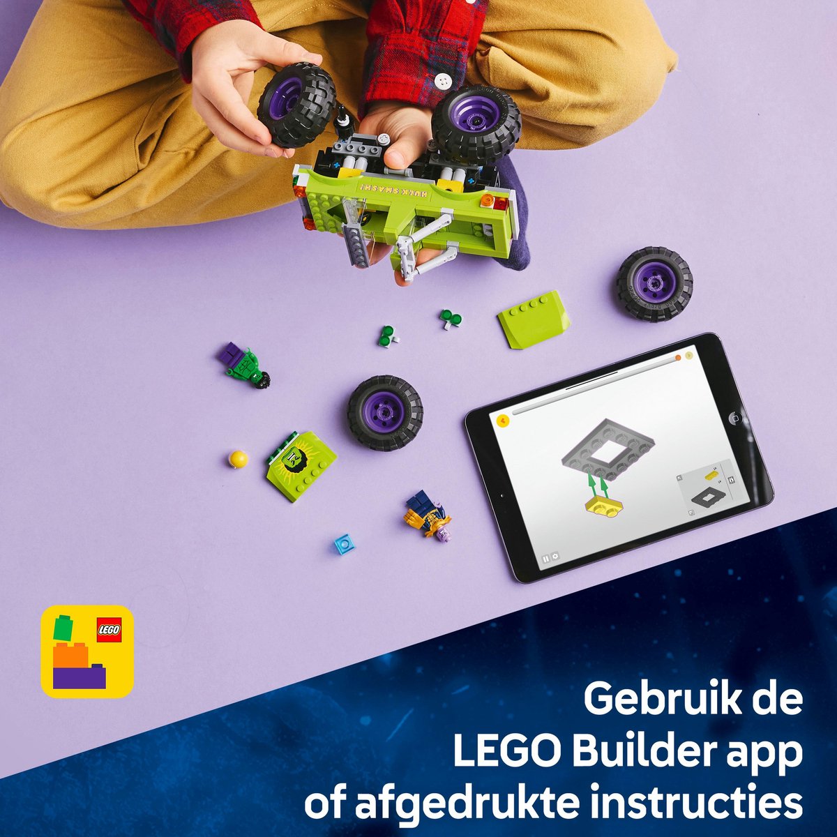 LEGO Marvel De Hulk Truck vs. Thanos - Superhelden Speelgoed - 76312