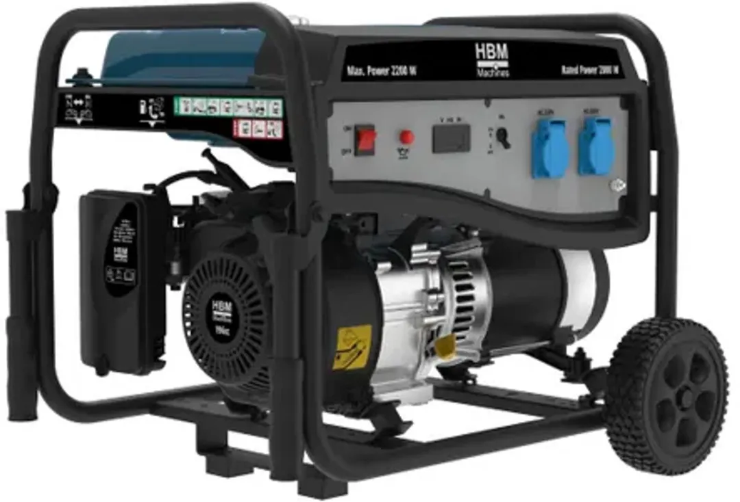 HBM Aggregaat 2200W 196cc Benzinemotor - met Boorhamer