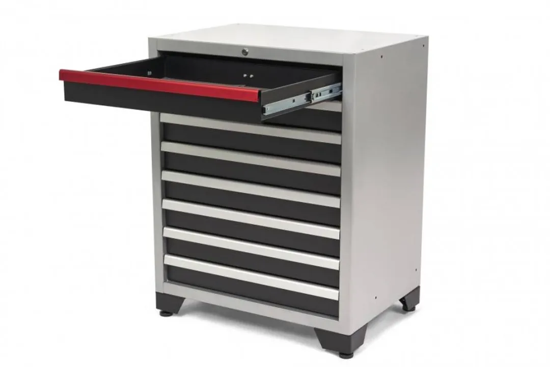 HBM 8 Laden DeLUXE PROFI Gereedschapskast - 4 Lades Grijs