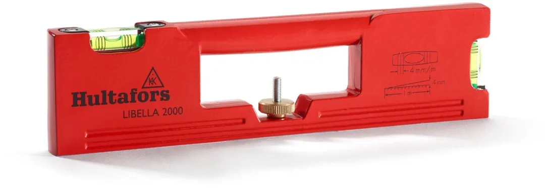 Hultafors Libella 2000 Waterpas - Aluminium - Rood - afbeelding 2 van 6