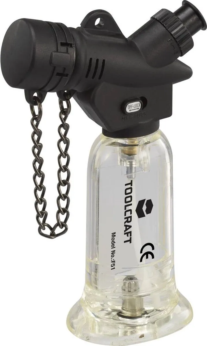 TOOLCRAFT 1553648 Gasbrander 1300°C - Piëzo-ontsteker