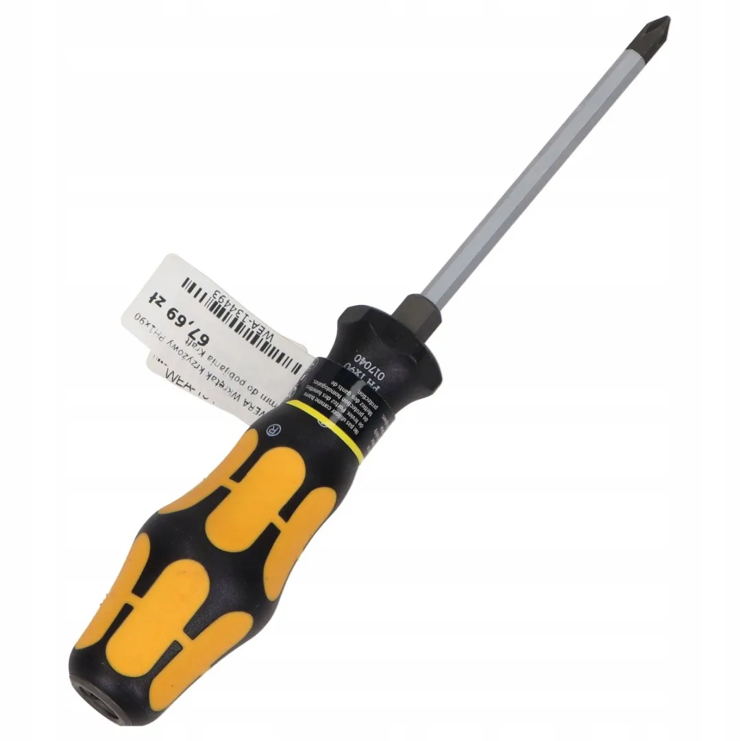 Wera Kraftform Plus 917 SPHS Schroevendraaier PH1 - 90mm - Geel/Zwart