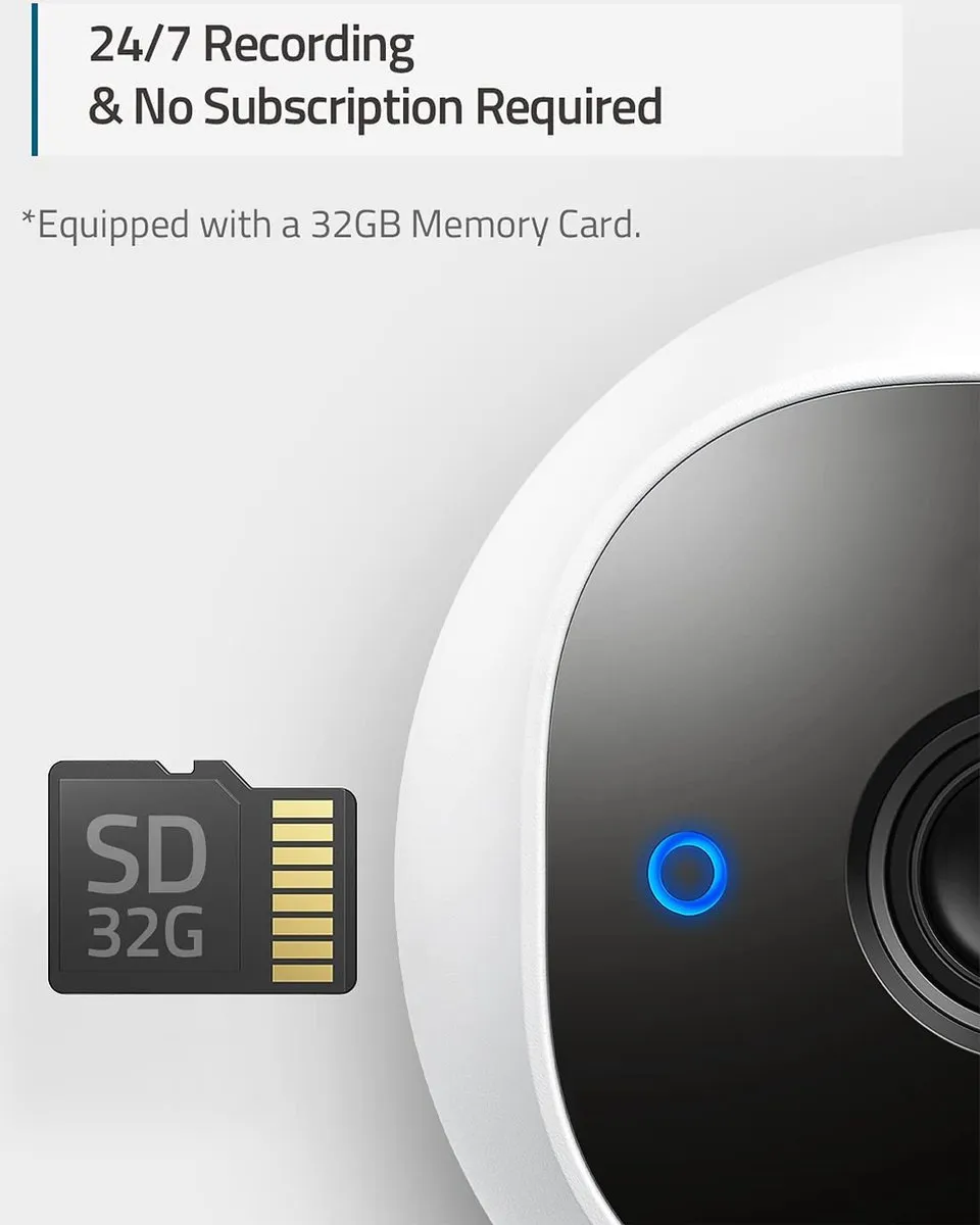 Eufy Outdoor IP-camera Pro - Een stuk,Bedraad - Wit