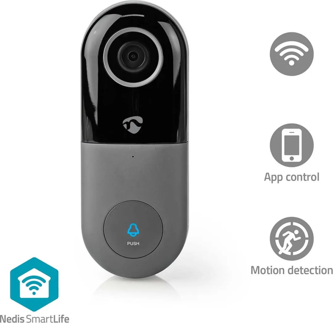 Nedis SmartLife Video Deurbel Full HD 1080p - Zwart