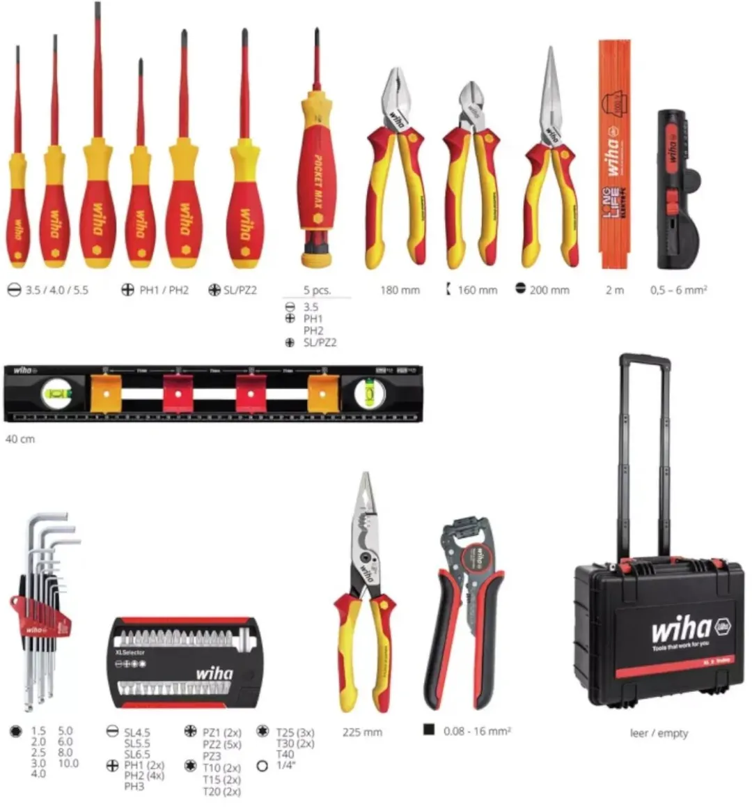 Wiha XL 2 Trolley Gereedschapskoffer 60-delig - VDE