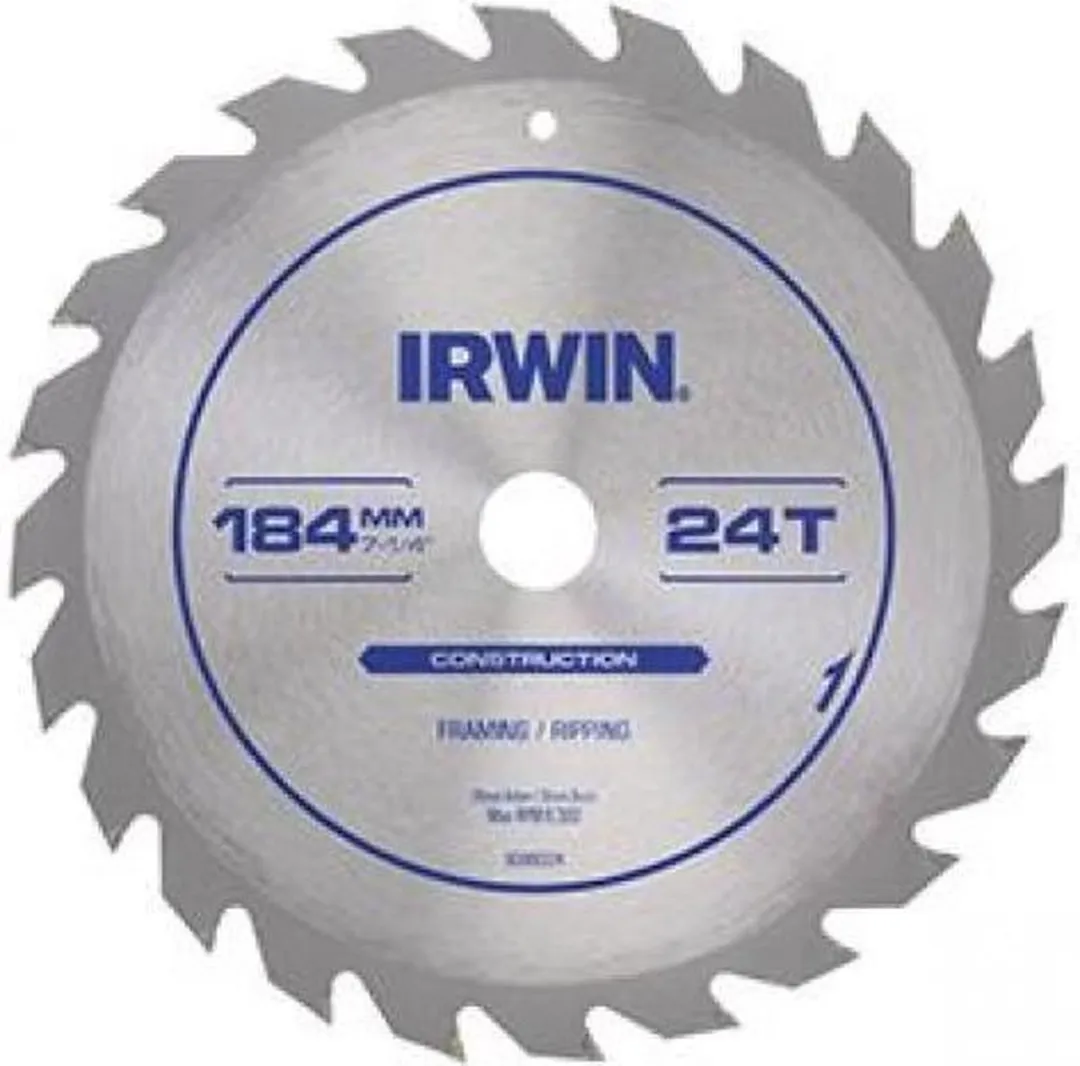 Irwin Construction Cirkelzaagblad 180mm 24T