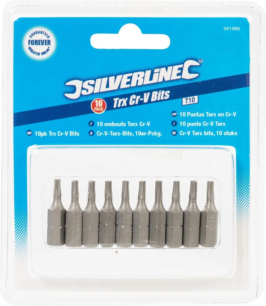 Silverline Torx T10 Schroefbits - 10 Stuks
