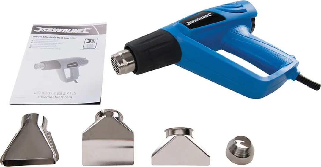 Silverline 2000W Heteluchtpistool 550°C