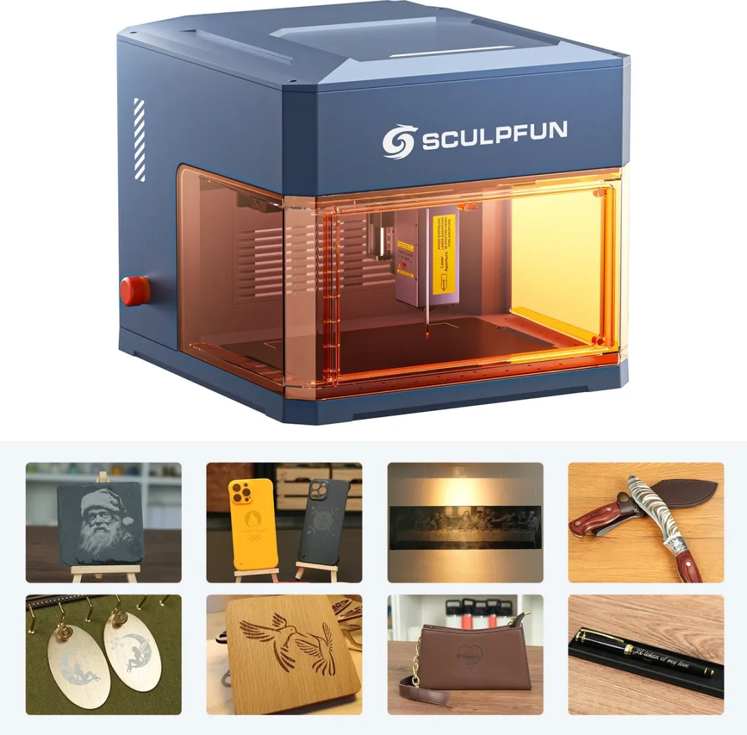 Sculpfun iCube Ultra Dual Lasergraveermachine 12W - Blauw - afbeelding 6 van 6